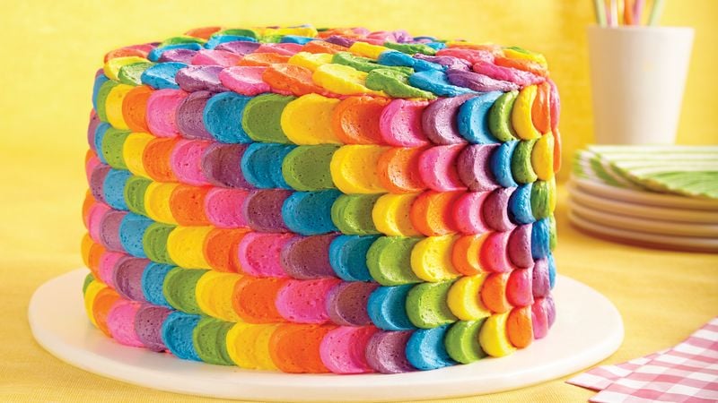 Cake - Multicolor Rainbow Petal 6 (4 Pound)